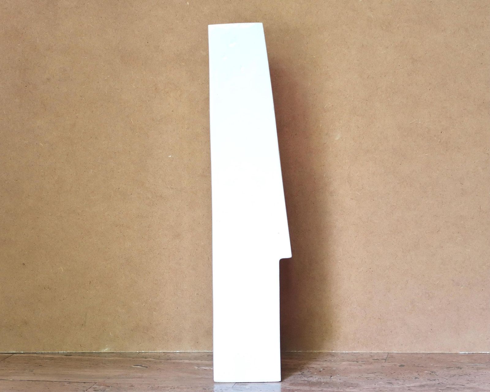 Large French Minimalist White Ceramic Sculpture By Frédéric Bourdiec / White, Minimalist, Geometrical Shapes, Architecture, Architect photo Art