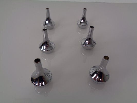 Home Decor Chrome Plated Candleholders By Quist, Germany, 1960s, Set Of 6 photo
