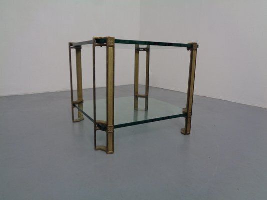 T24 Tempered Glass & Brass Coffee Table By Peter Ghyczy, Germany, 1970s photo furniture