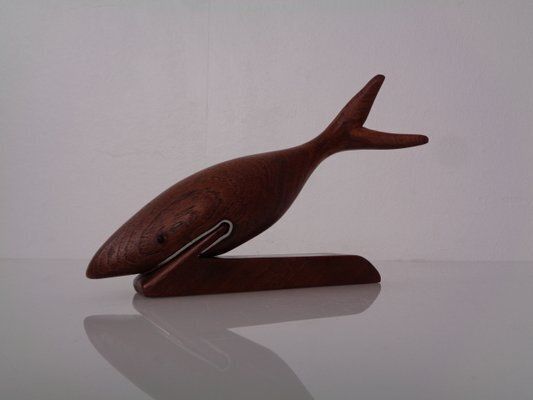 Danish Teak Shark With Stand, 1960s photo buy