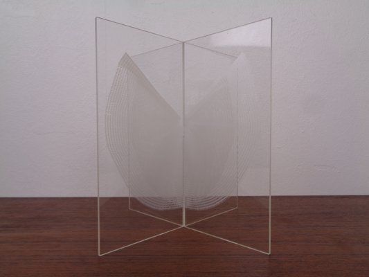 German Wing Object Sculpture In Acrylic Glass By Heinz Mack, 1980 photo for sale