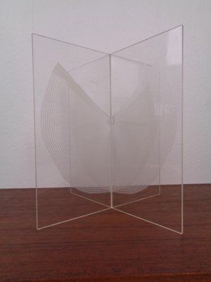 German Wing Object Sculpture In Acrylic Glass By Heinz Mack, 1980 photo Art