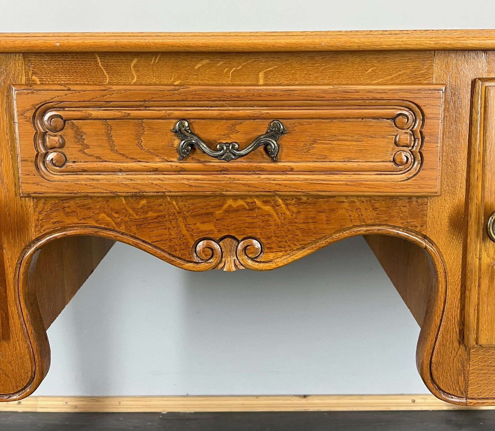 Cabinet Vintage French Louis Style Carved Desk With Storage Sideboard Lot 4046 photo buy