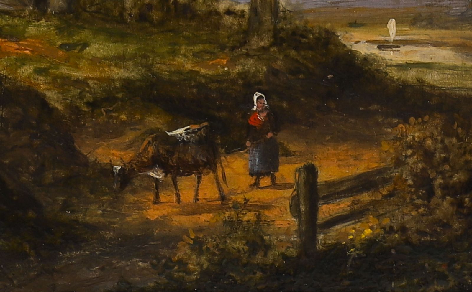 Antique Pair Dutch Forest Scene Oil Paintings By Jan Evert Morel  18th Century photo 3550.0