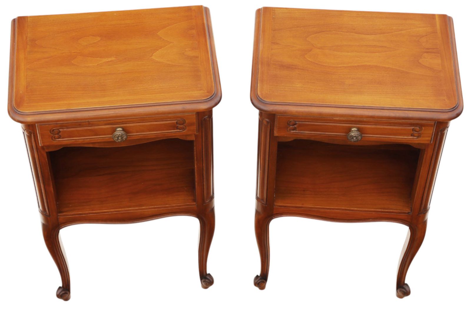 Pair Of Quality Vintage Cherry Bedside Tables – Stylish Nightstands photo 1295.0
