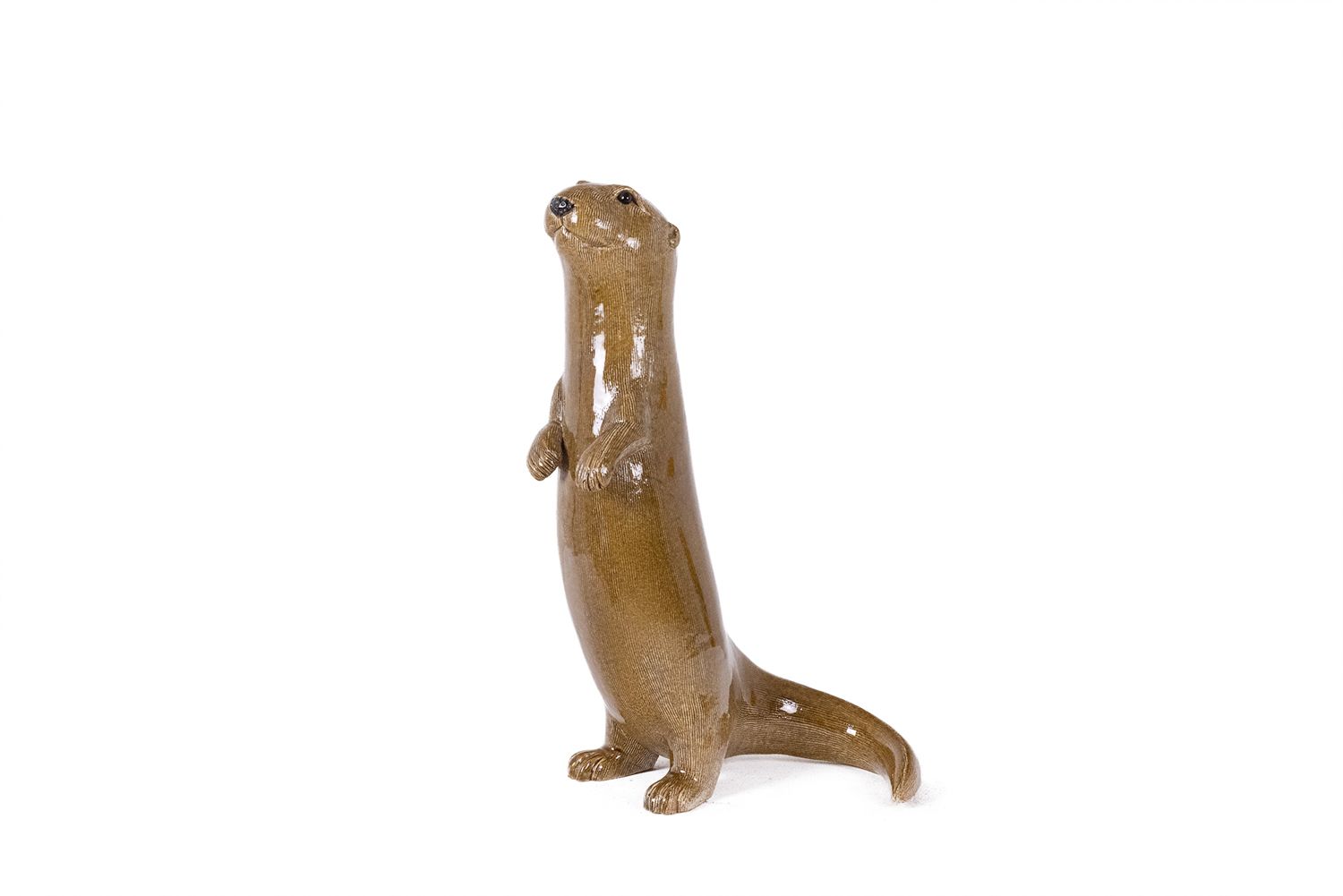 Valérie Courtet, Otter In Chamotte And Glazed Stoneware. Contemporary Work