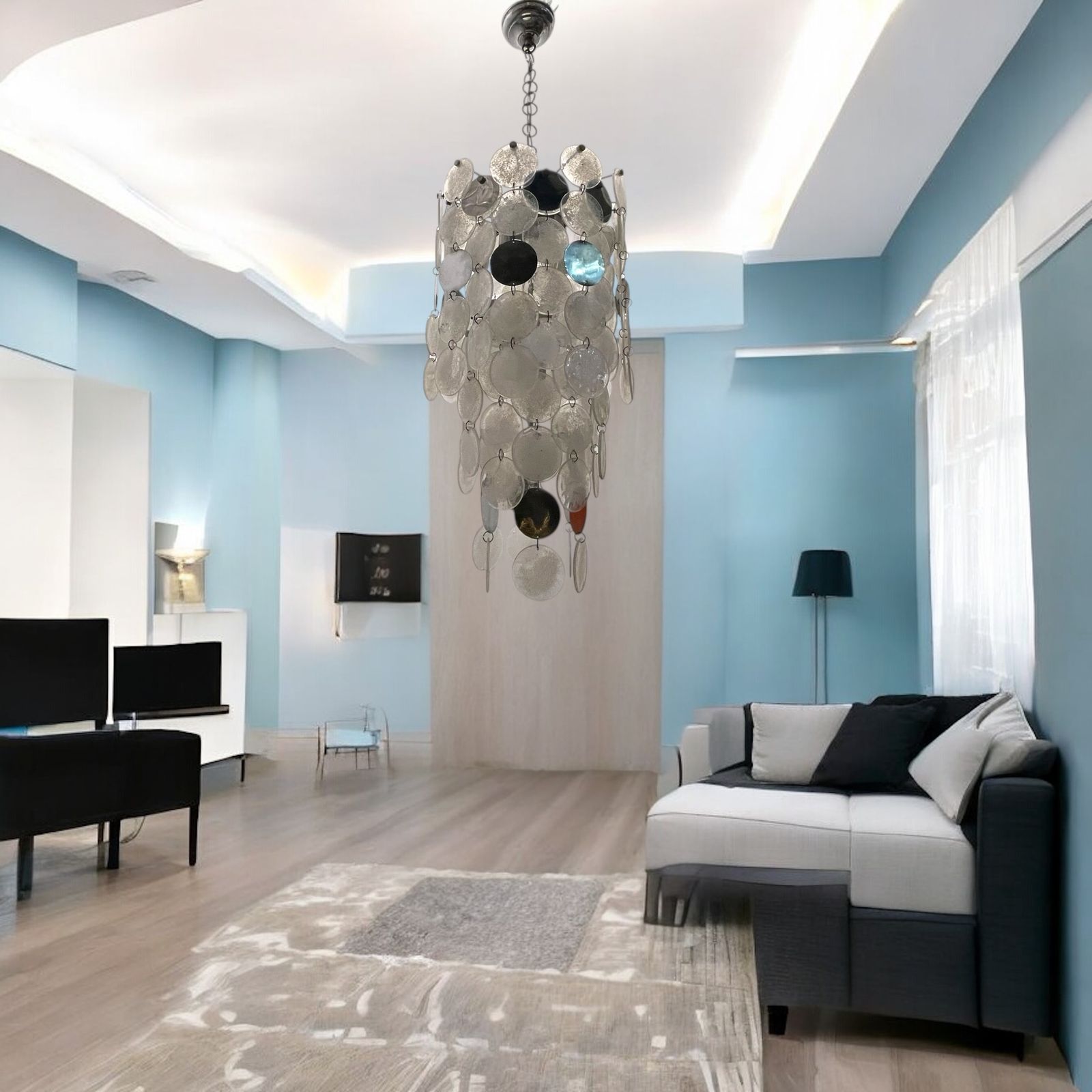 2500.0 Iconic Nason “Mille Luna” Murano Glass Chandelier, Italy, 1960s photo