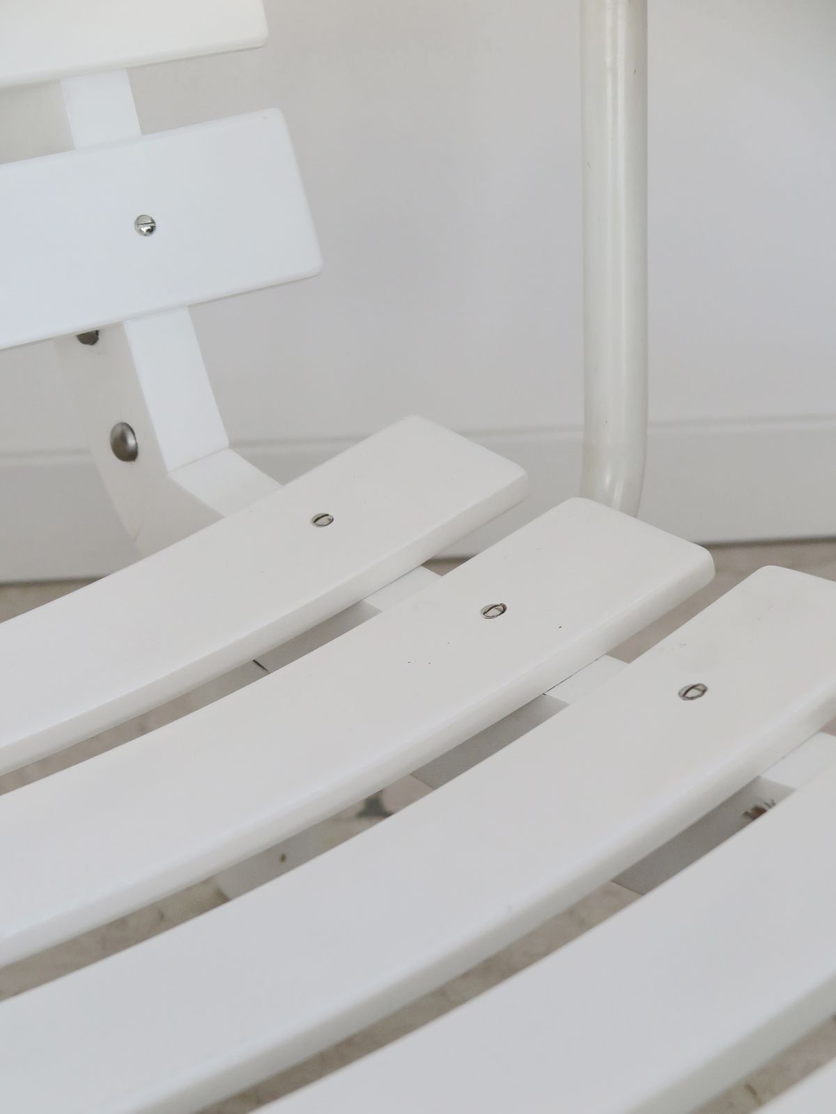 photo furniture Carlo Hauner For Bfc Midcentury Garden White Laquared Wood Armchairs 1960s