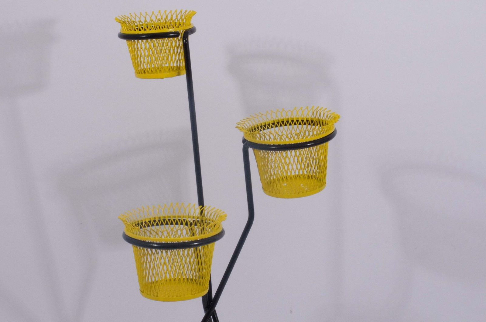 Ateliers Mathieu Matégot Triple Plant Stand Jardiniere Flower Stand Cache Pot photo Home Decor
