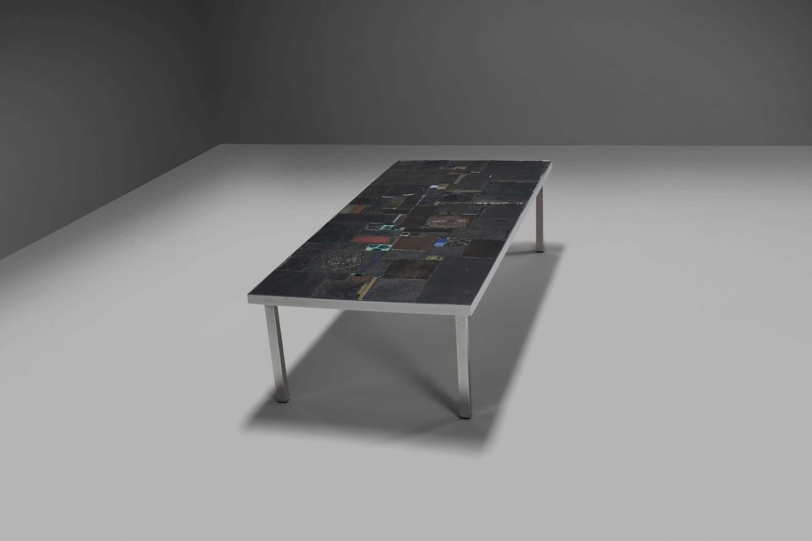 Impressive Brutalist Mosaic Coffee Table By Pia Manu For Amphora, 1960s photo for sale