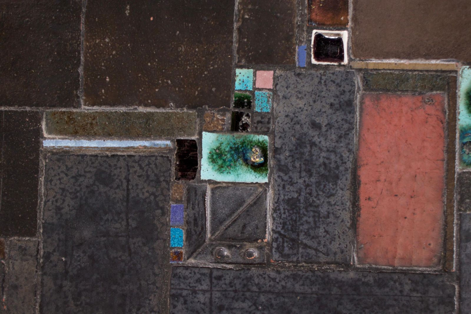 photo for sale Impressive Brutalist Mosaic Coffee Table By Pia Manu For Amphora, 1960s