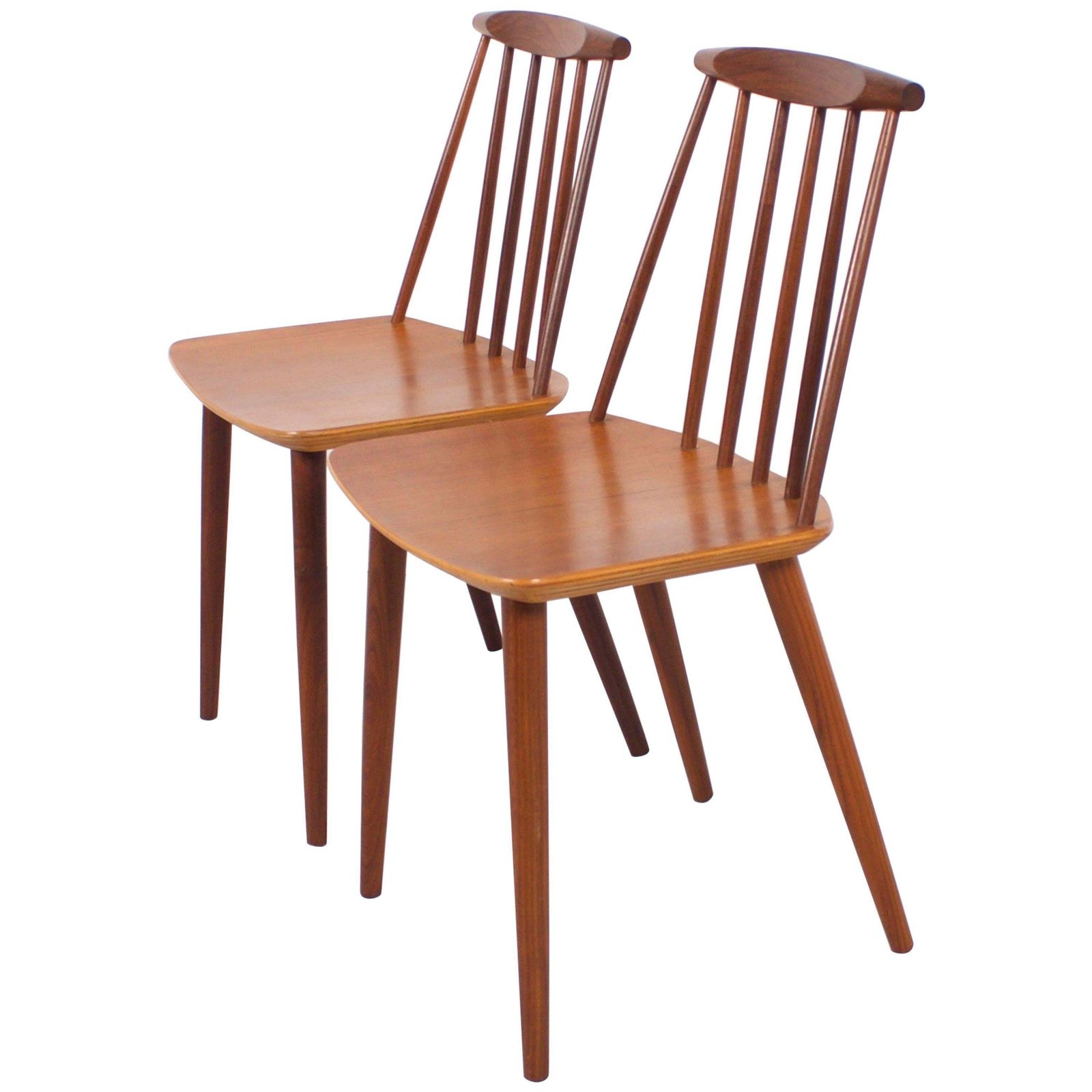 Pair Of Teak Folke Palsson J77 Chairs For Fdb Møbelfabrik