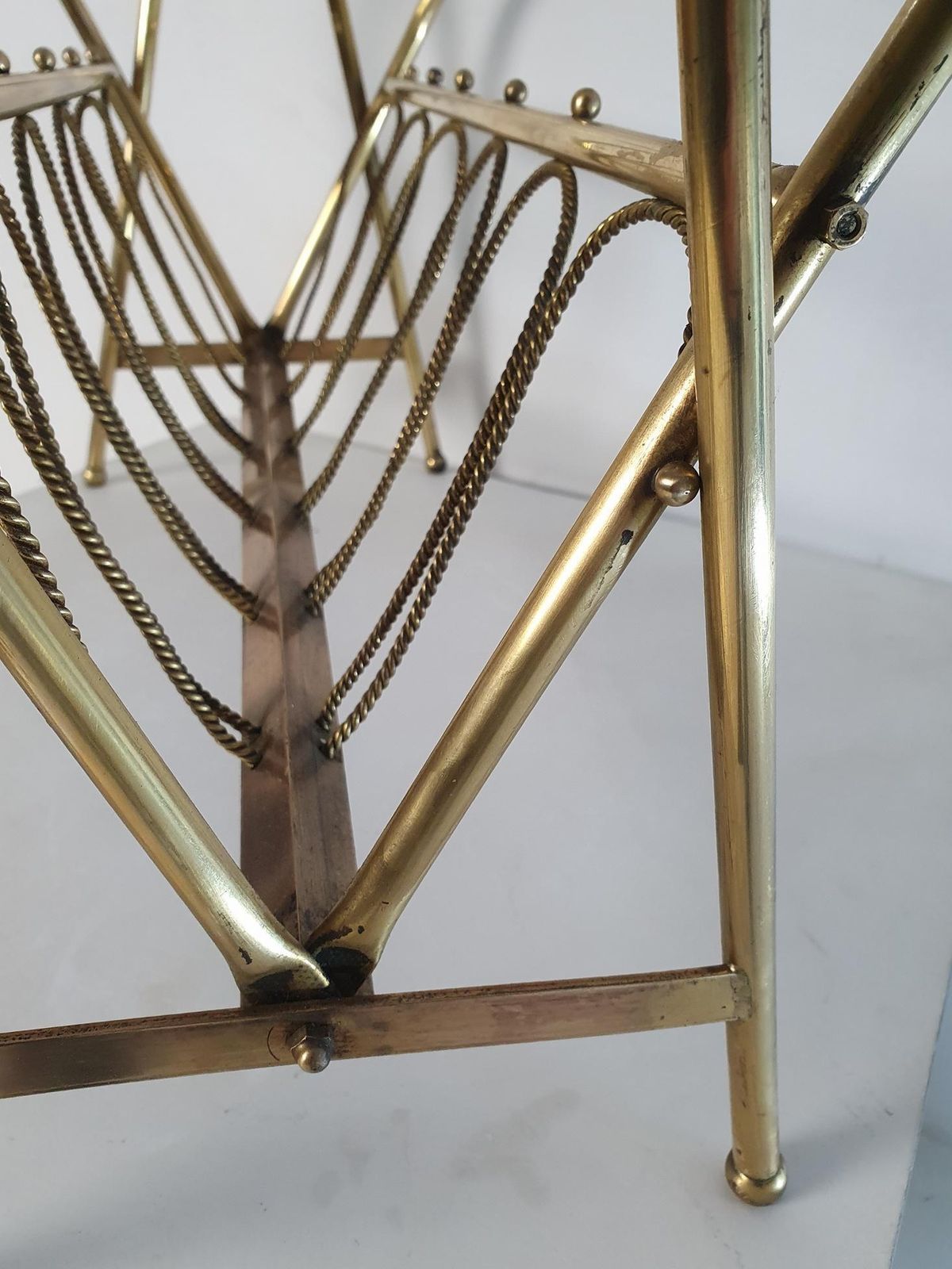 photo furniture Midcentury Brass Magazine Rack, Italy
