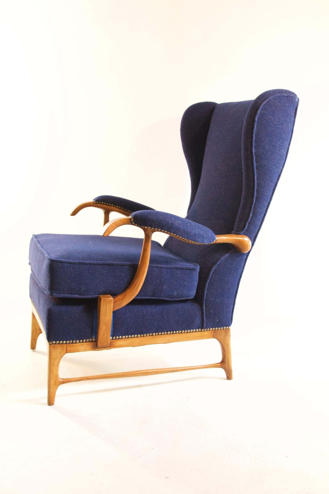 Midcentury Pair Of Armchairs In Walnut By Paolo Buffa For Framar Made In Italy photo buy