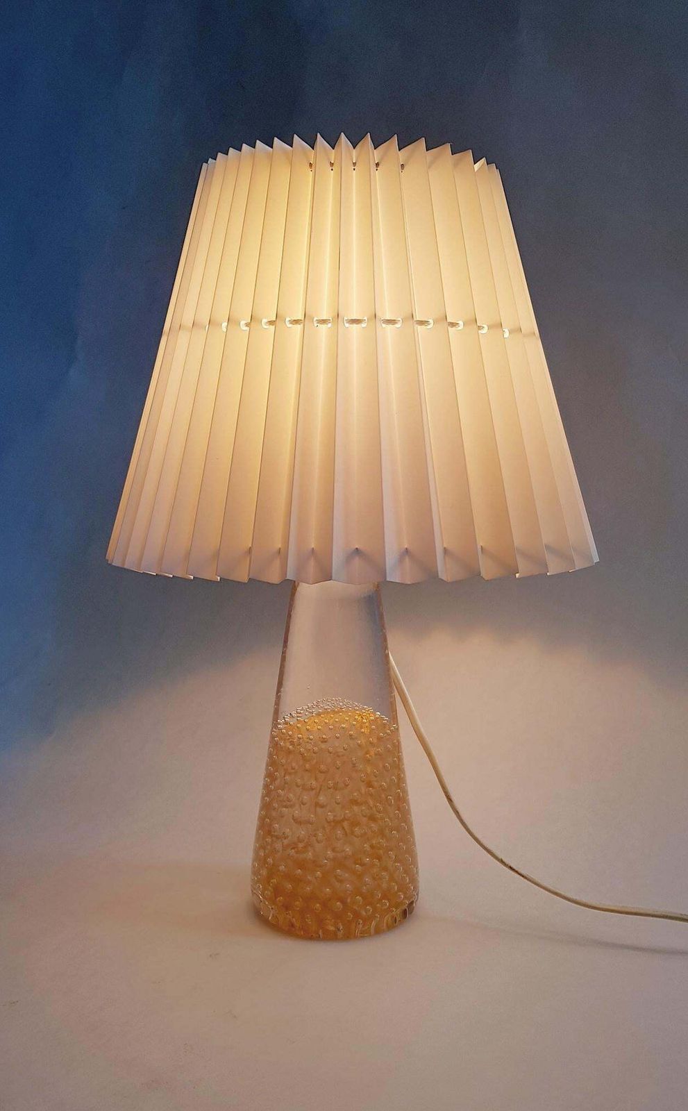 Table Lamp In Art Glass 24 Karat Gold By Marcolin Art Crystal, Sweden, 1960s photo furniture