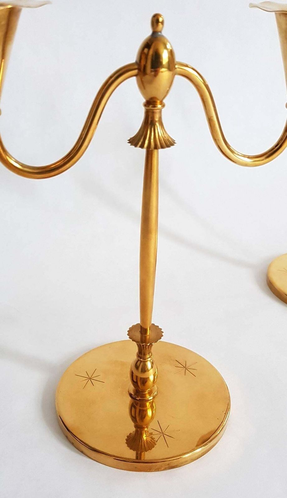 Art Deco Candlesticks In Brass By O.H. Lagersted Made In Sweden photo Home Decor