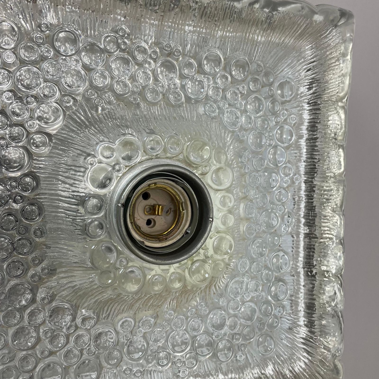 photo furniture Beautiful Cubic Ice Glass Wall Light Sconce By Hillebrand Lights, Germany, 1970s