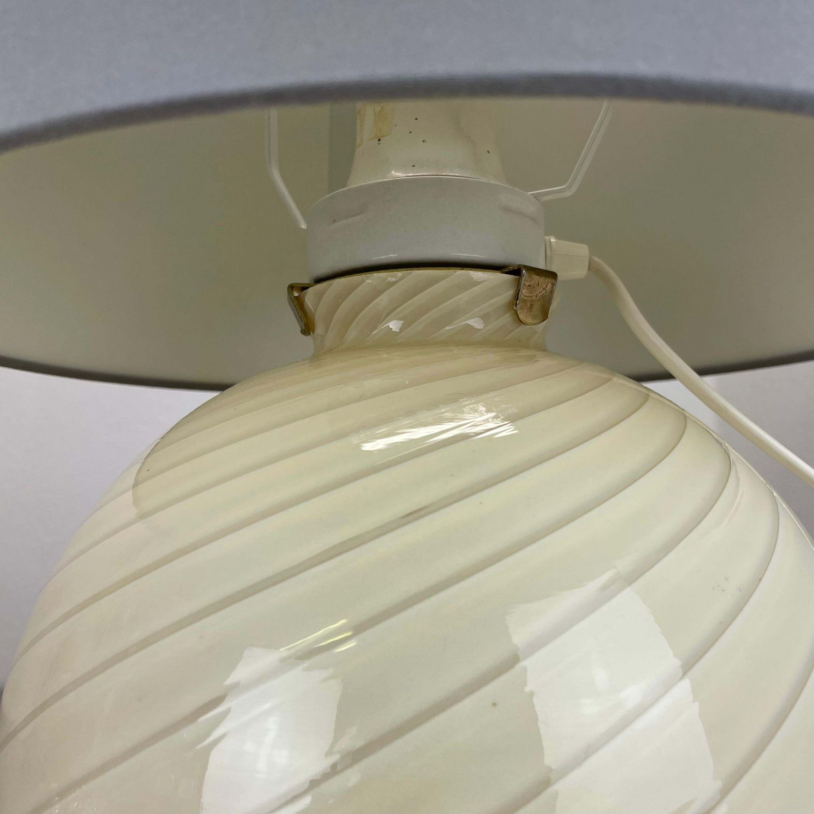Set Of 2 Ball "Swirl" Murano Glass Table Light By Vetri Murano, Italy, 1970s photo 2220.0
