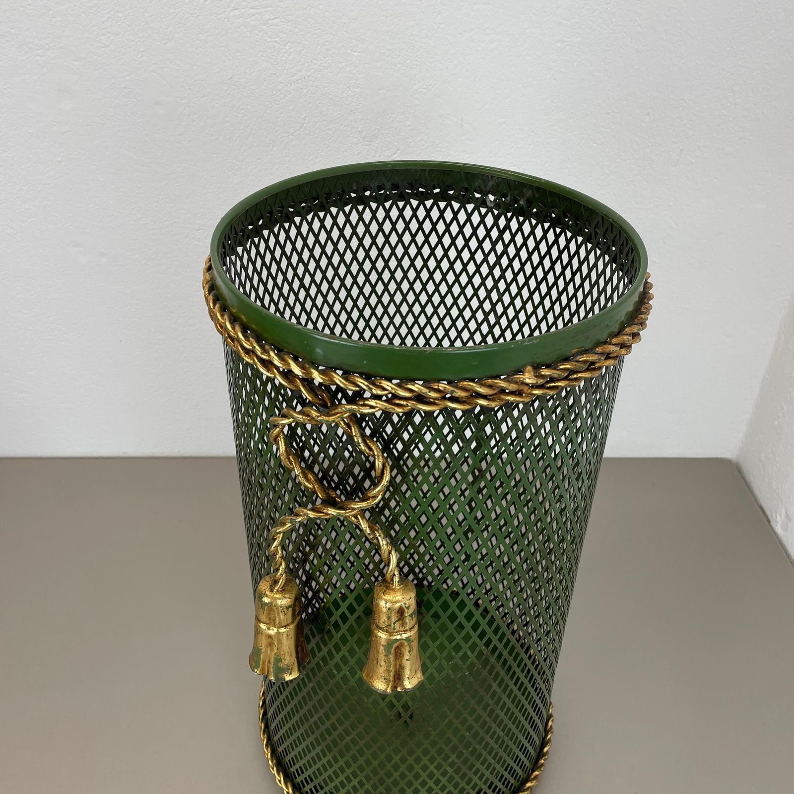 Hollywood Regency Gilded Metal Umbrella Stand By Li Puma, Firenze, Italy, 1950s photo 1041.0