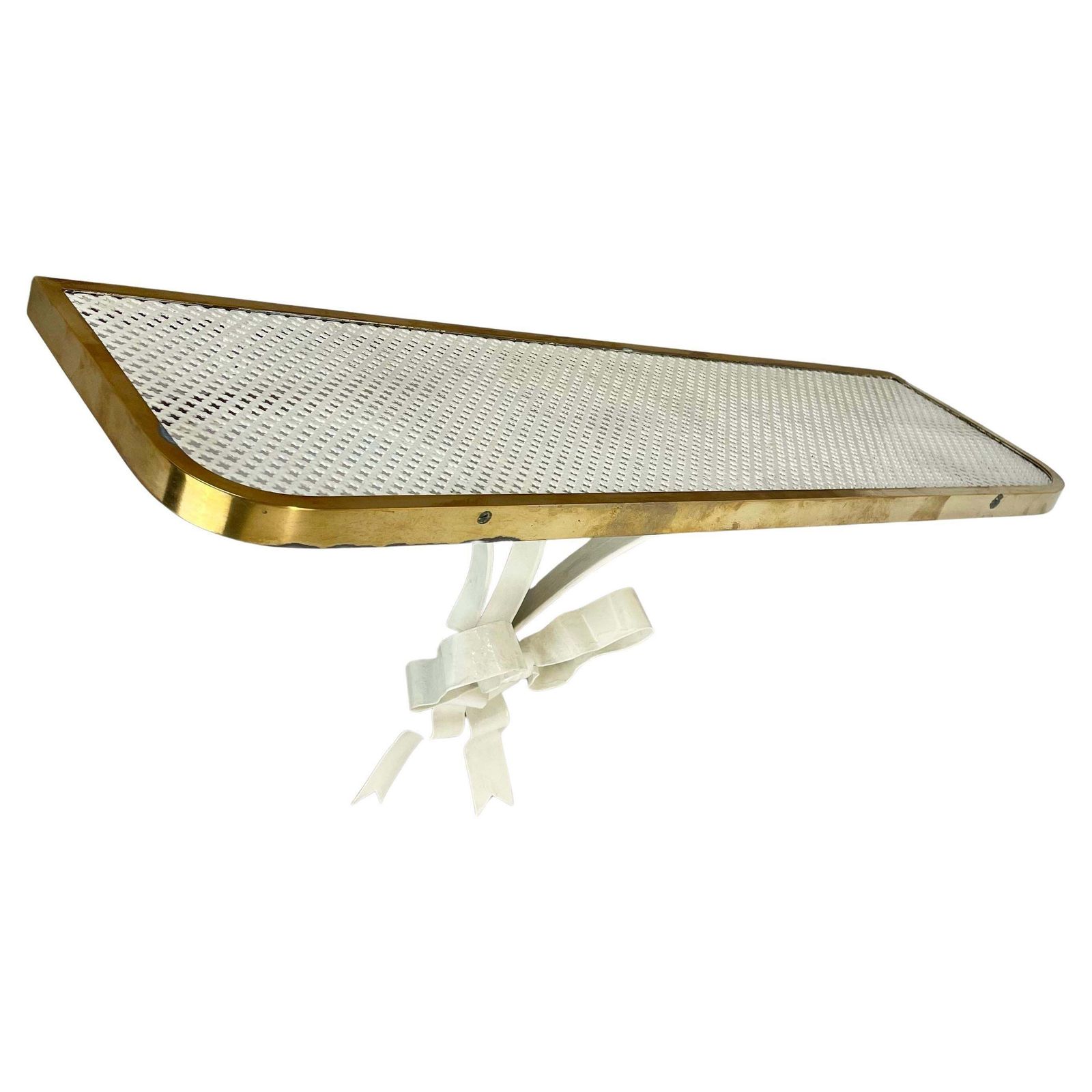 Large Modernist Matégot Style Metal Brass Wall Board "Rigituelle", France 1950s