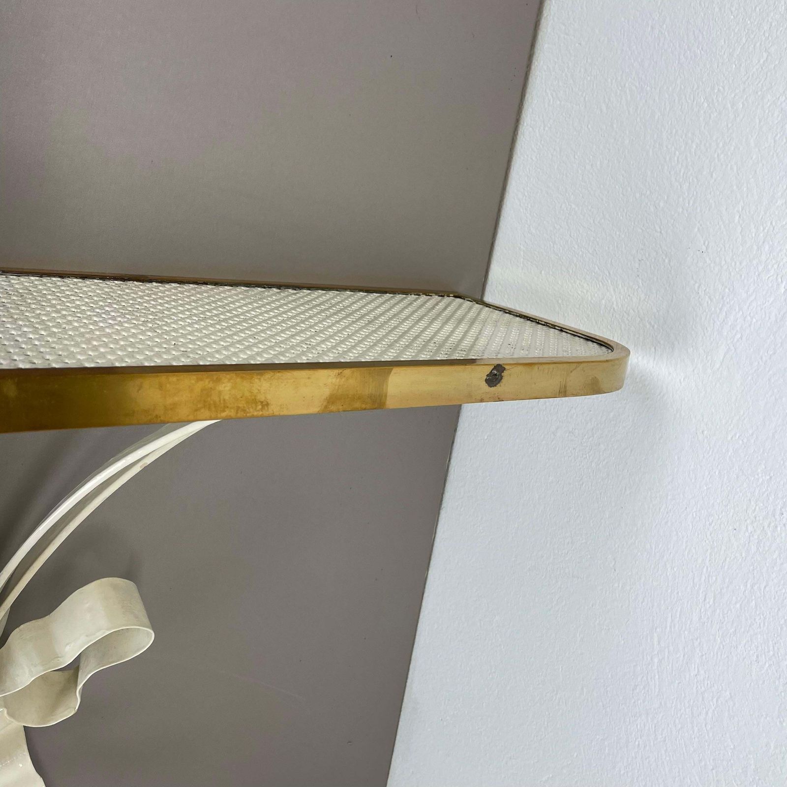 Large Modernist Matégot Style Metal Brass Wall Board "Rigituelle", France 1950s photo buy