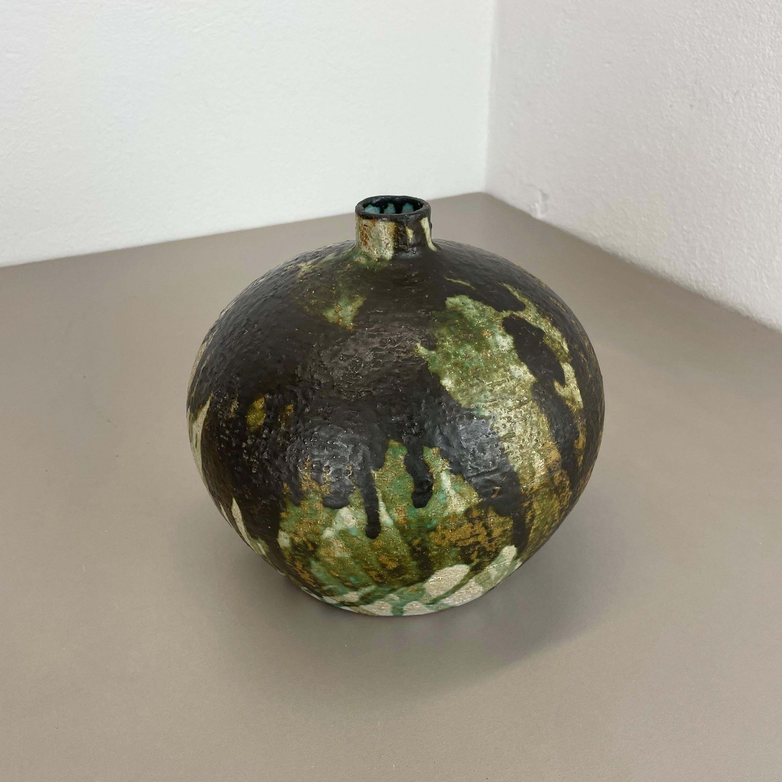 Abstract 21cm Ceramic Studio Pottery Vase By Gerhard Liebenthron, Germany, 1960s photo Home Decor
