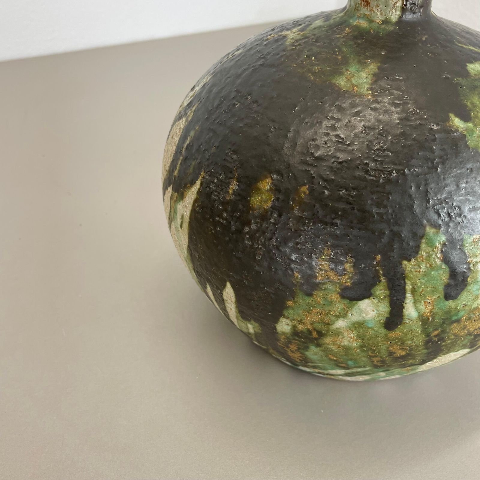 Abstract 21cm Ceramic Studio Pottery Vase By Gerhard Liebenthron, Germany, 1960s photo 1258.0