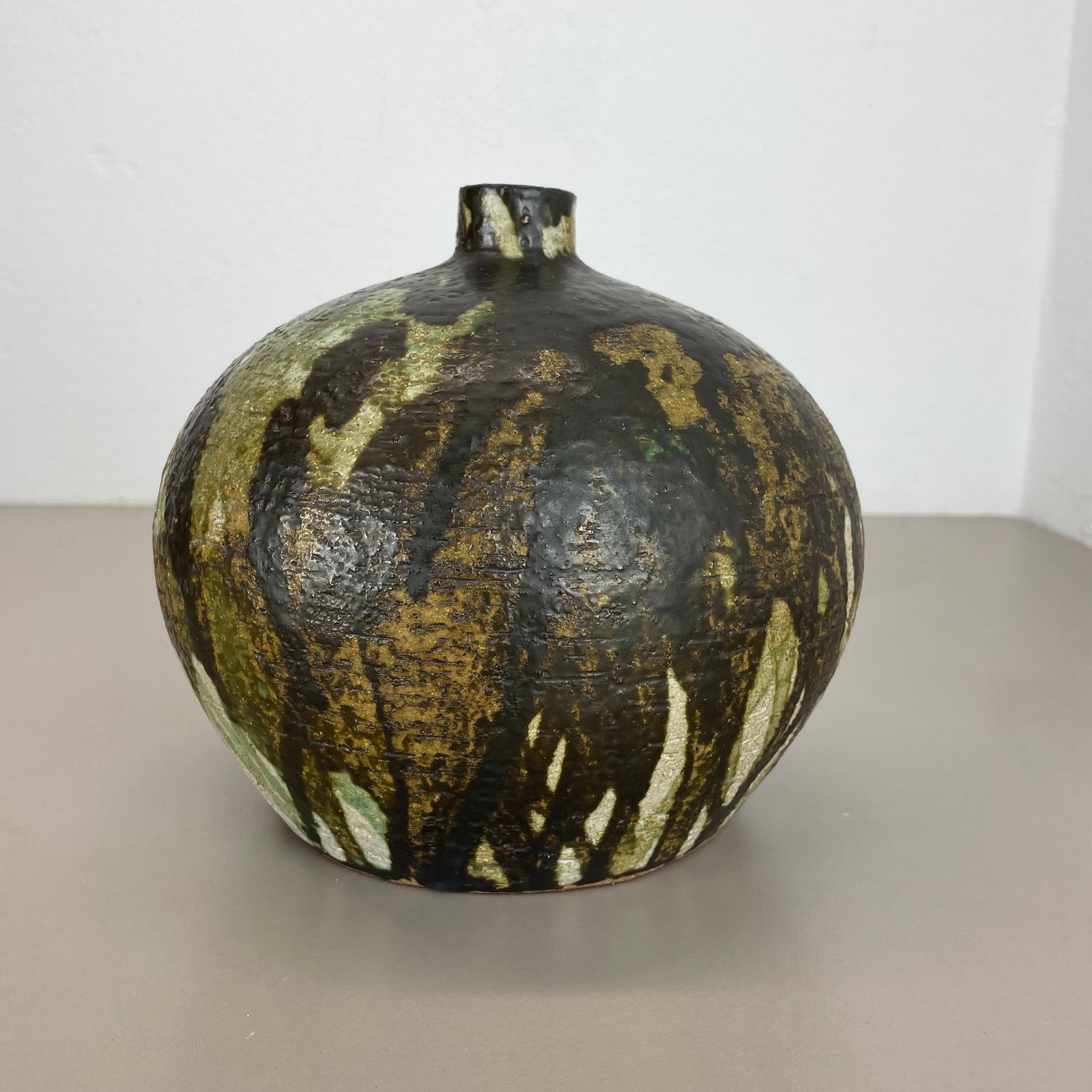 photo furniture Abstract 21cm Ceramic Studio Pottery Vase By Gerhard Liebenthron, Germany, 1960s