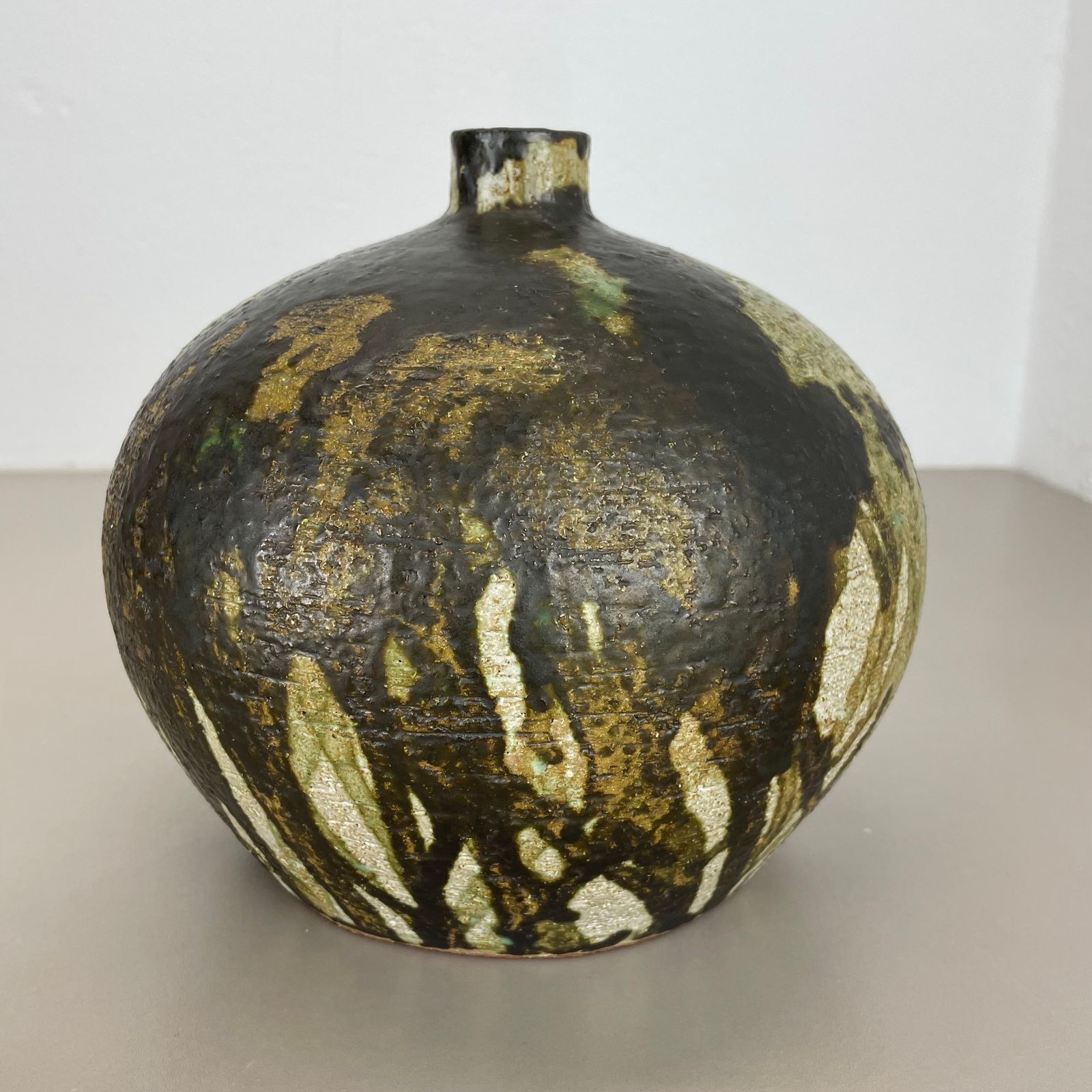 photo for sale Abstract 21cm Ceramic Studio Pottery Vase By Gerhard Liebenthron, Germany, 1960s