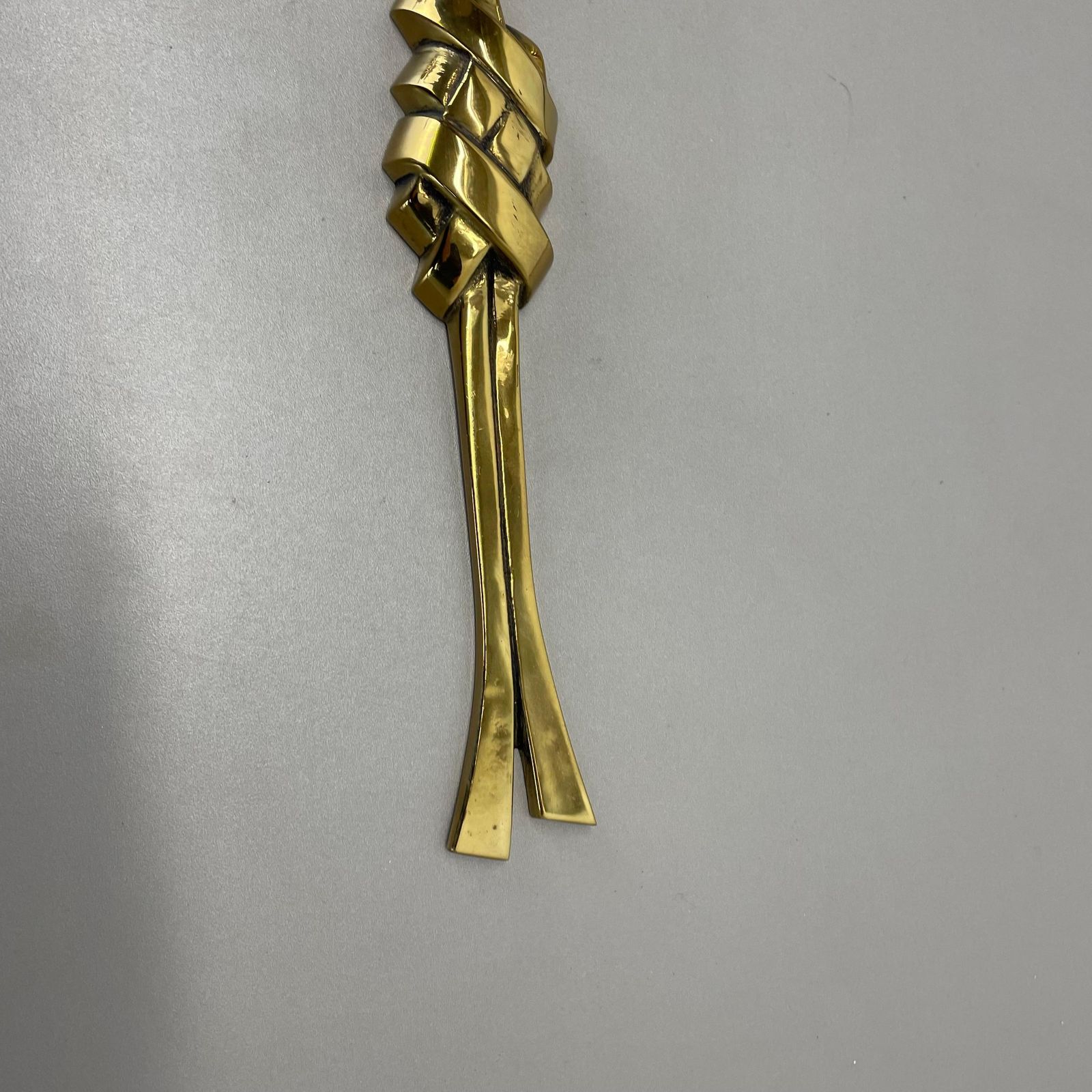 photo for sale Set Of 2 Xxl 48cm Floral Brass Wall Light Sconces By C.S. Arte, Italy 1980s
