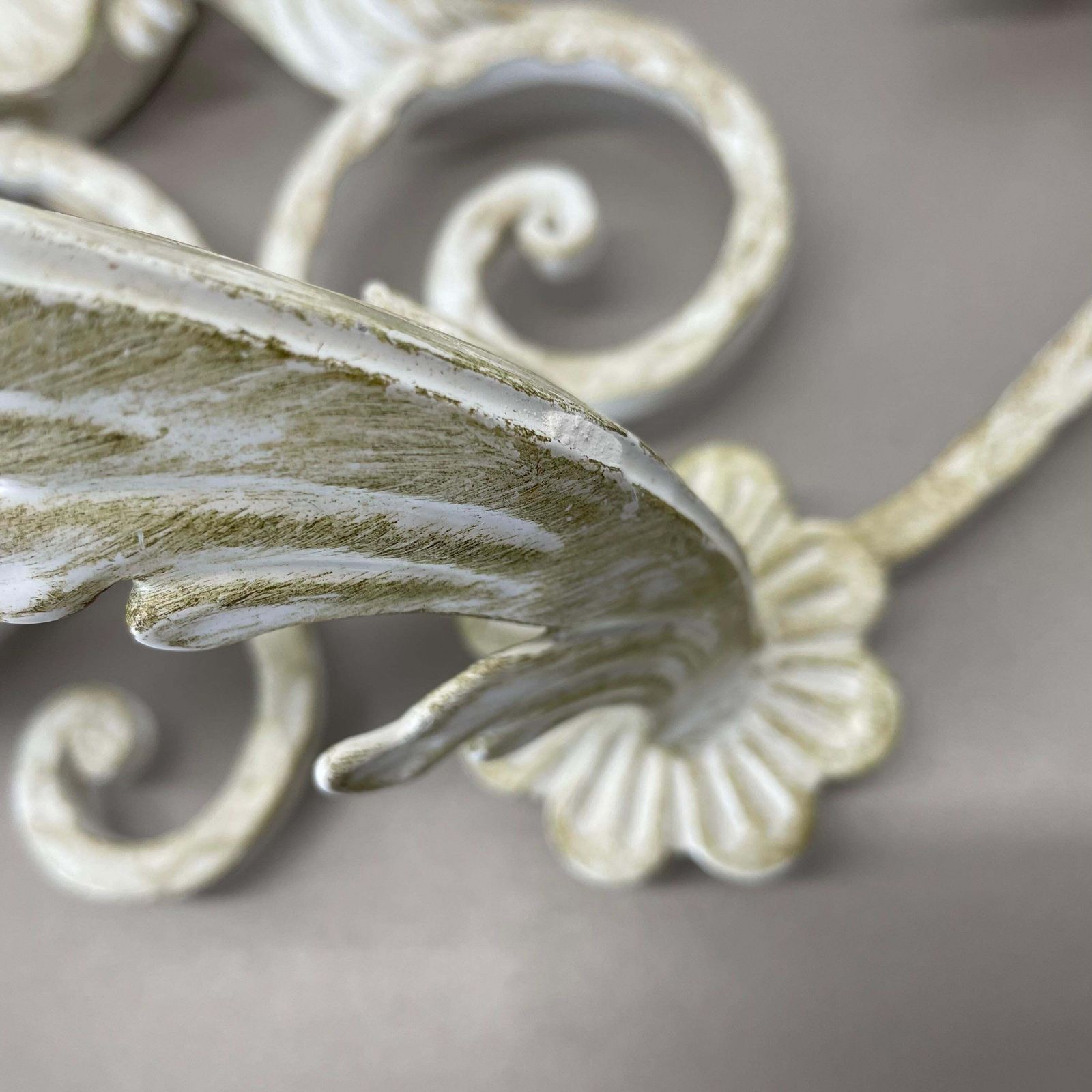 Lighting 1 Of 3 Xxl 73cm White Metal Florentiner Theatre Wall Light, Italy, 1970s photo