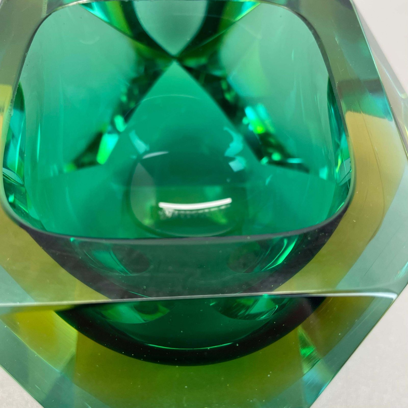 Home Decor Xl 1.6kg Murano Glass Sommerso Bowl Ashtray By Luigi Mandruzzato, Italy, 1970s photo