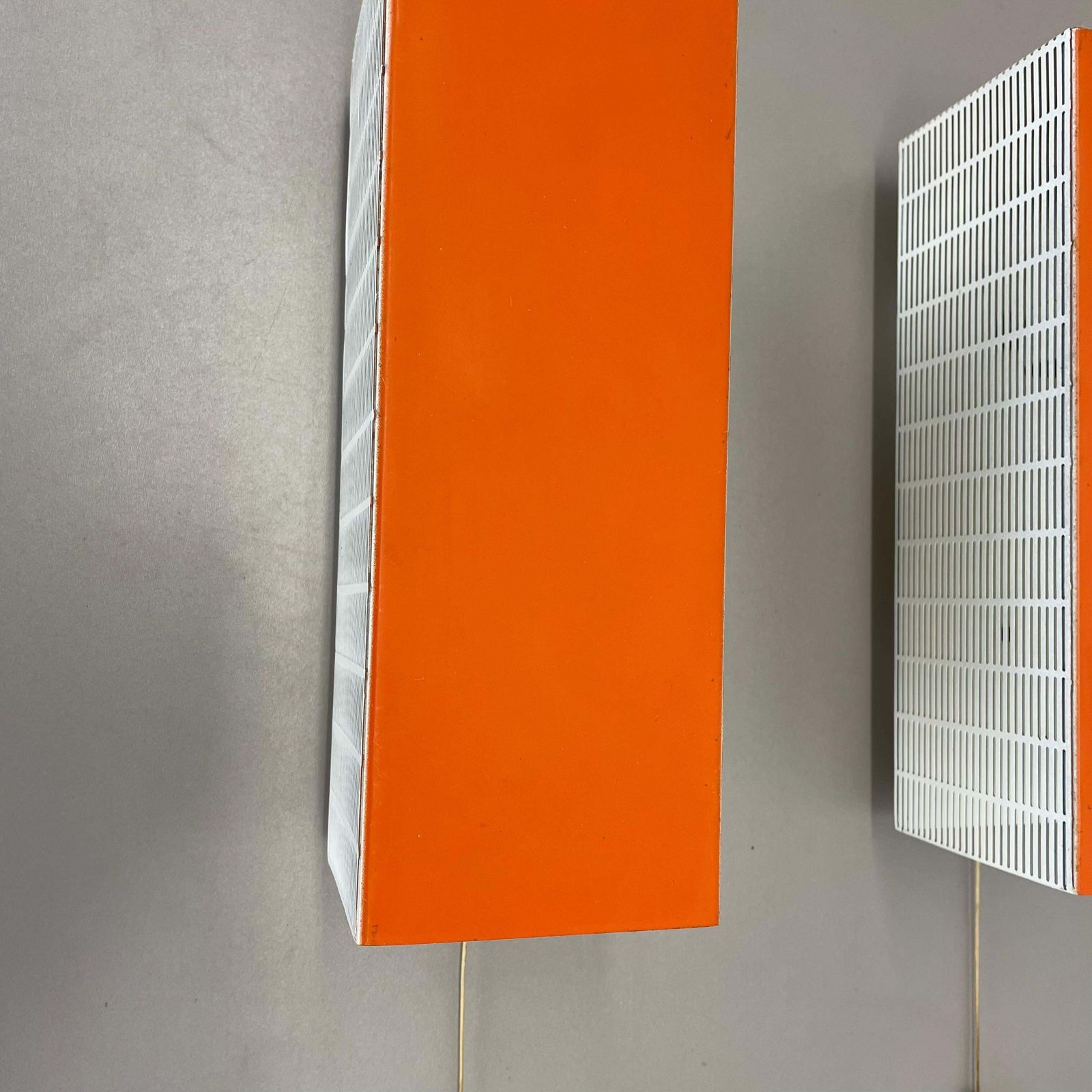 Set Of Two Hole Pattern Pop Art Wall Light Sconces Mategot Style, France, 1970s photo buy