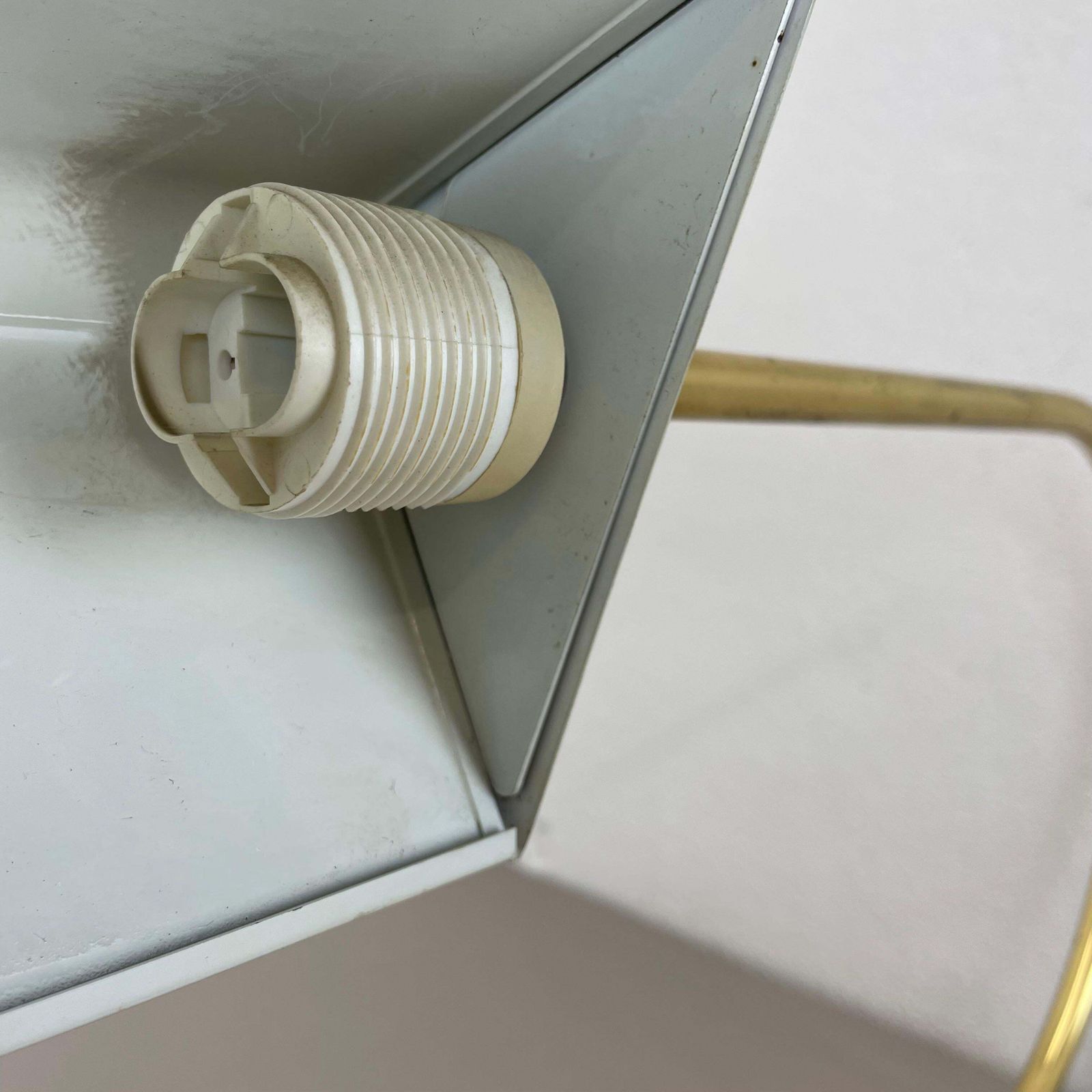 Rare Xxl Space Age Brass Metal Koch And Lowy Style Table Light, Germany 1970s photo Lighting