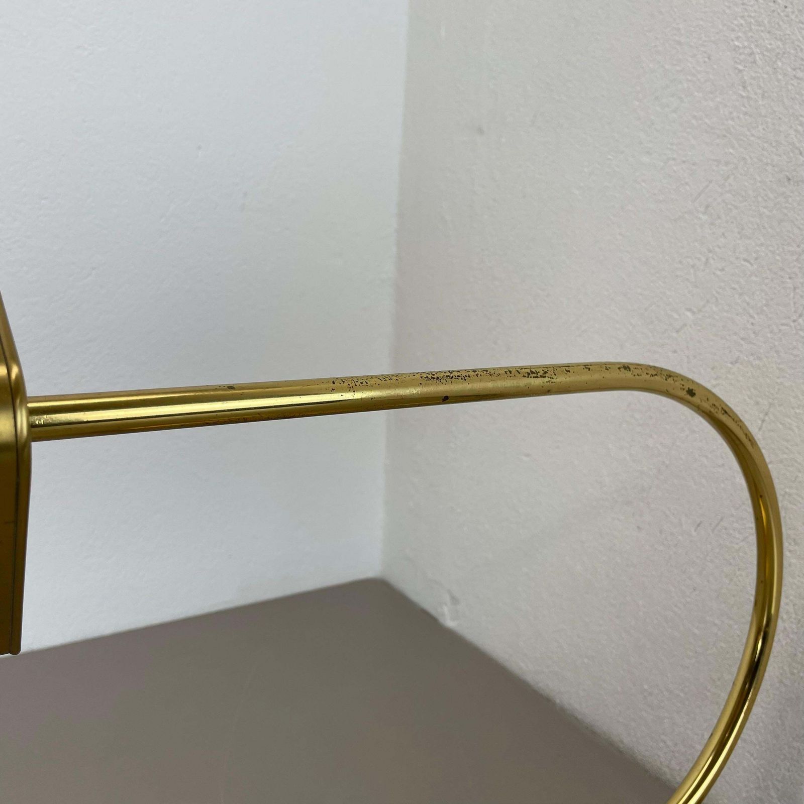photo vintage Rare Xxl Space Age Brass Metal Koch And Lowy Style Table Light, Germany 1970s