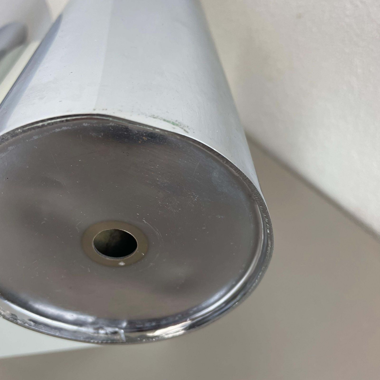 photo buy Set Of 2 Modernist Xxl 30cm Atomic Space Age Chromed Wall Lights, Germany 1970s