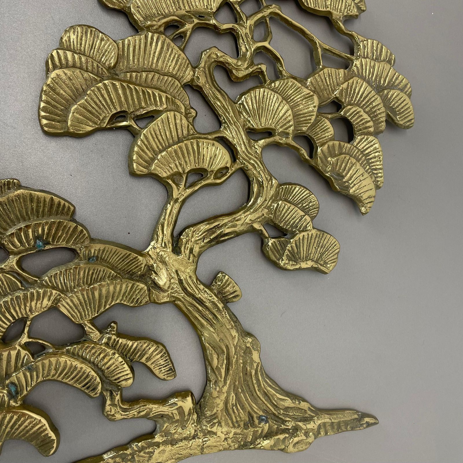 Vintage Modernist Brass Wall Object Decoration Sculpture Bonsai, Germany, 1960s photo 487.0