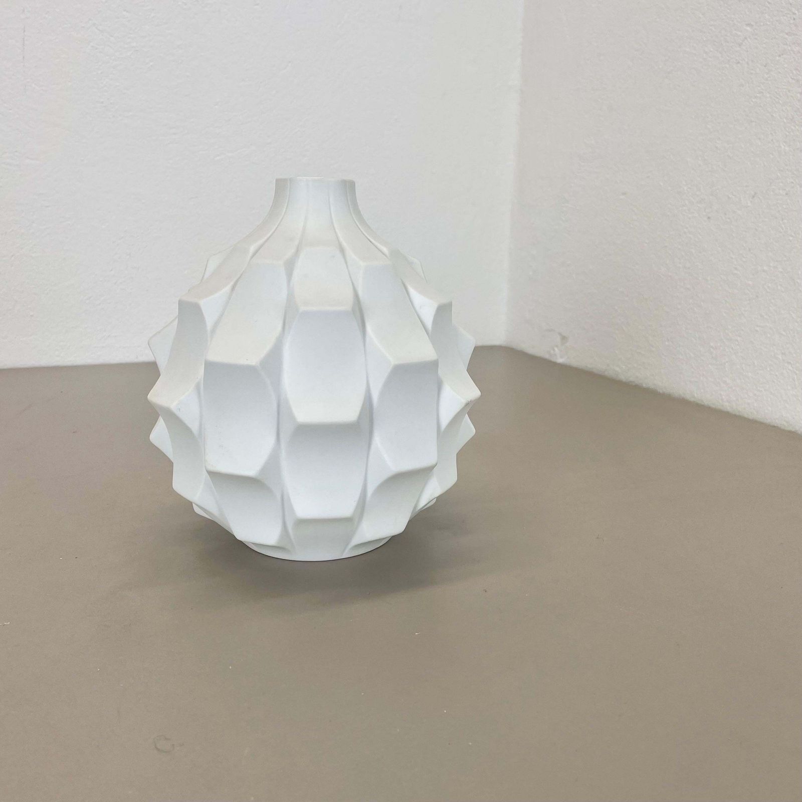 Op Art Vase Porcelain Vase Heinrich Fuchs For Hutschenreuther, Germany, 1970s photo furniture