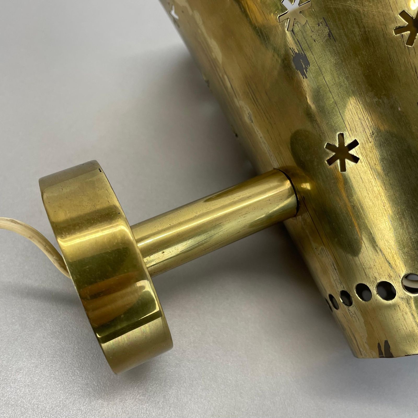 photo vintage Rare Minimalist Brass "Stars" Theatre Wall Light By Stilnovo Attrib. Italy 1950s