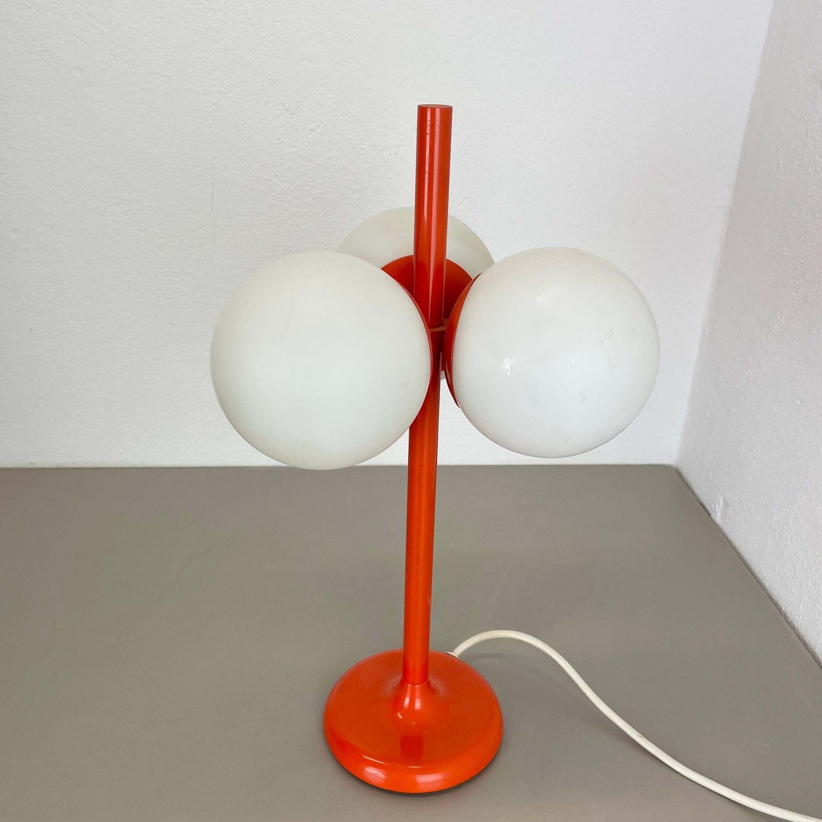 1 Of 2 Modernist Orange Sputnik Table Light Kaiser Leuchten, 1970s Germany photo 1256.0