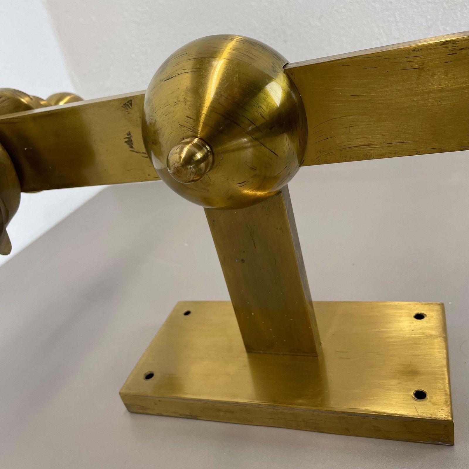 Lighting Rare Xxl Art Deco 65cm Solid Brass Stilnovo Style Theatre Wall Light Italy 1950s photo