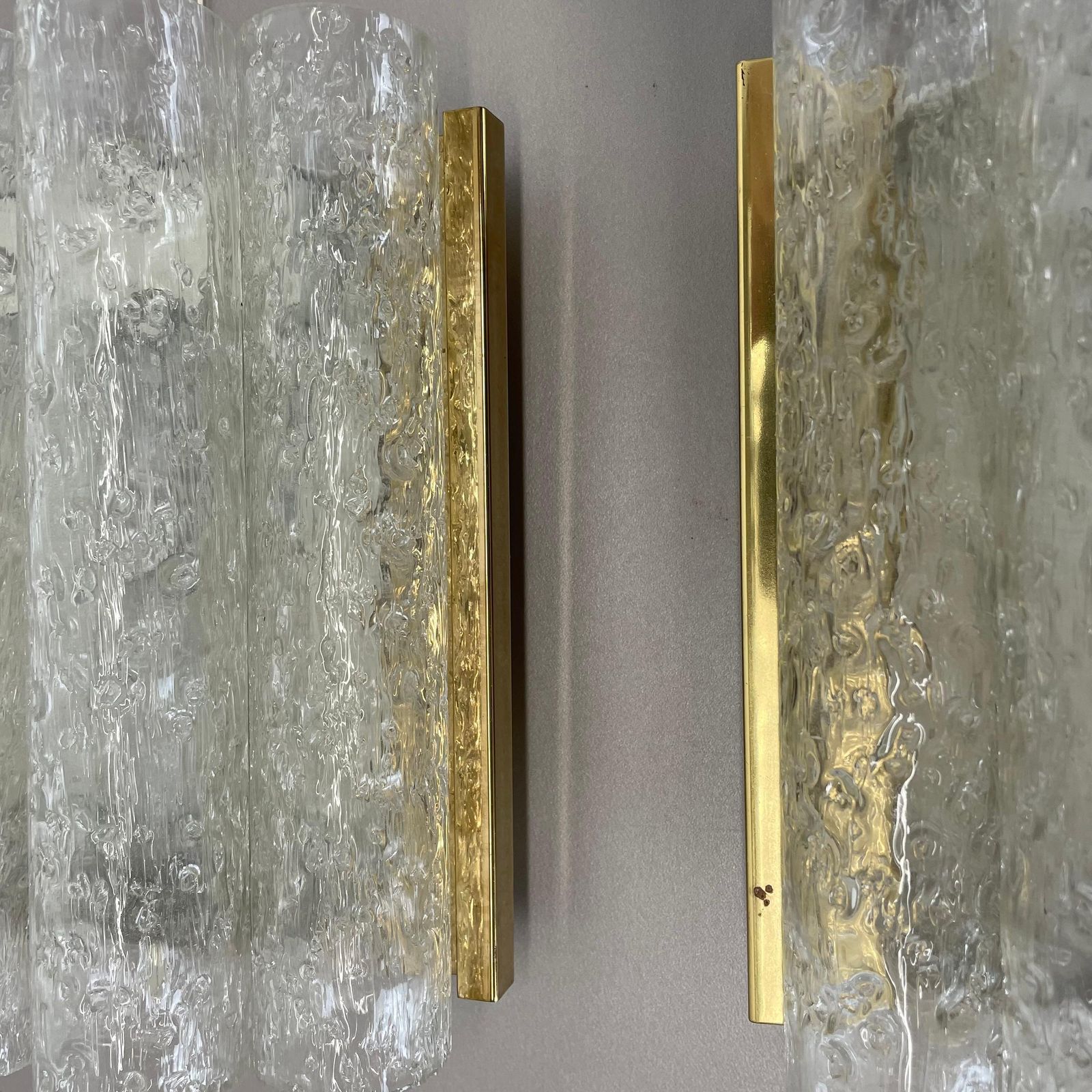 photo buy Set Of 2 Modernist Vintage Tube Glass Wall Lights By Doria Lights, Germany 1970s
