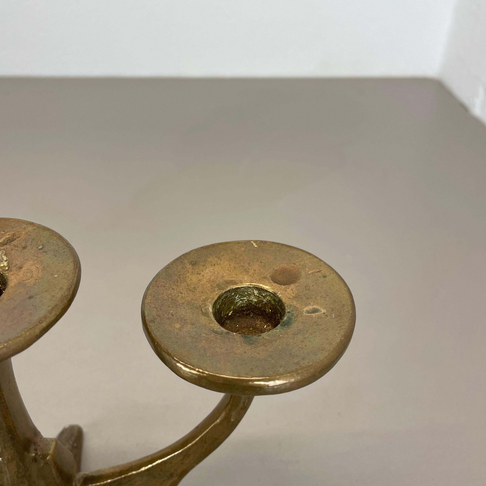 Midcentury Brutalist Bronze Candleholder By Michael Harjes, Germany, 1960s photo buy