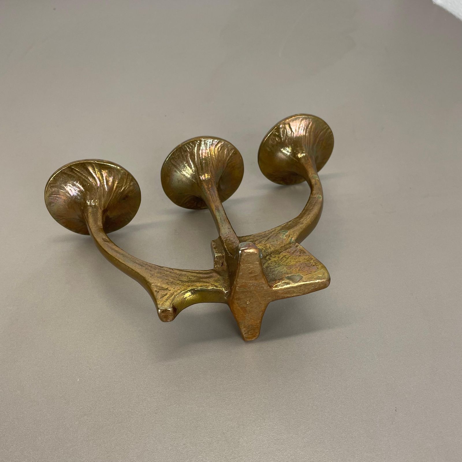 photo buy Midcentury Brutalist Bronze Candleholder By Michael Harjes, Germany, 1960s
