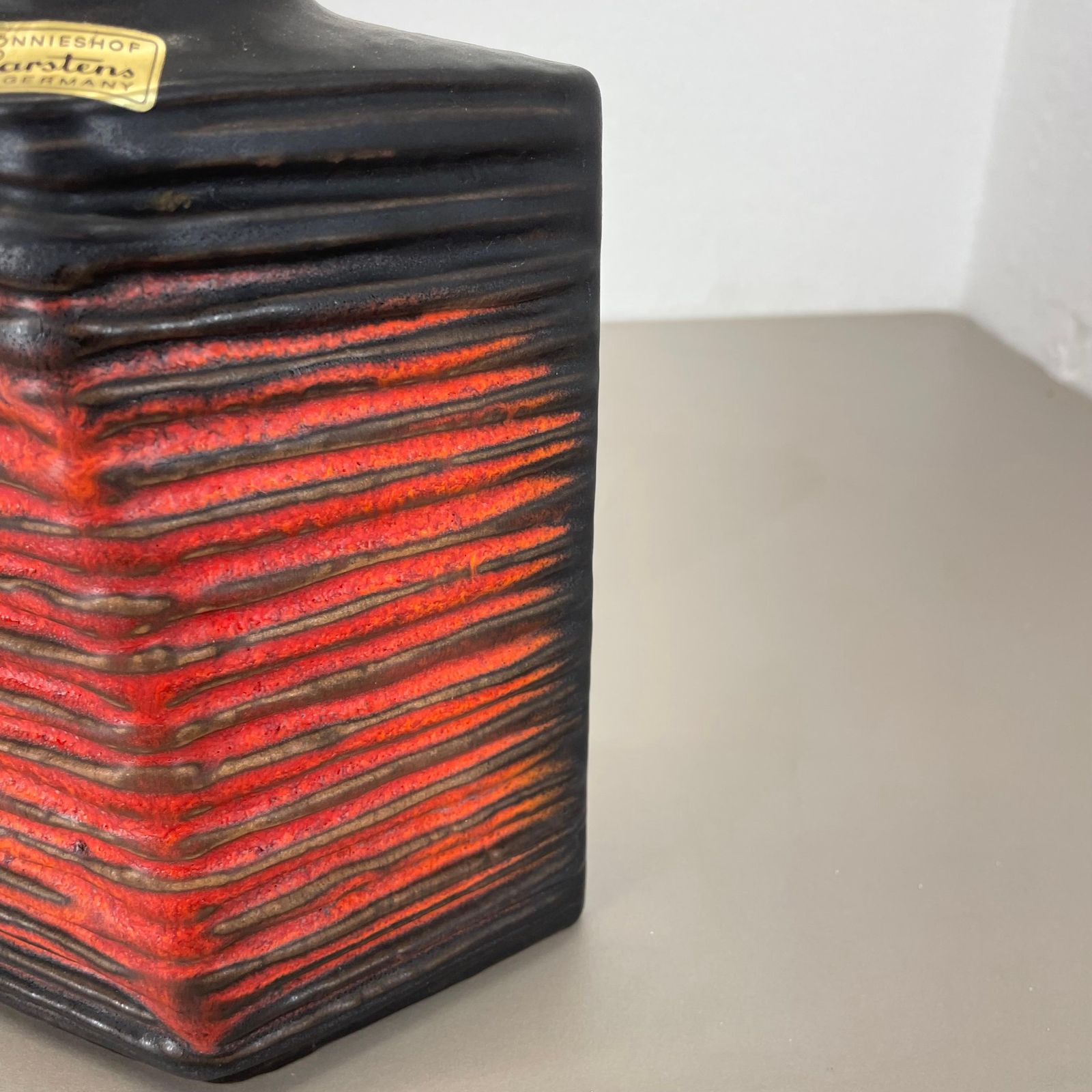 Large 20cm Ceramic Brutalist Vase Fat Lava Carstens Tönnieshof, Germany, 1970s photo buy