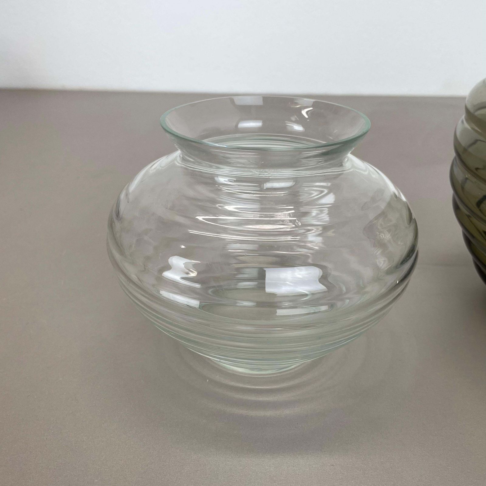 Set Of 2 Glass Vase By Richard Lauke For Vlg Weisswasser, Germany, 1960s photo 477.0