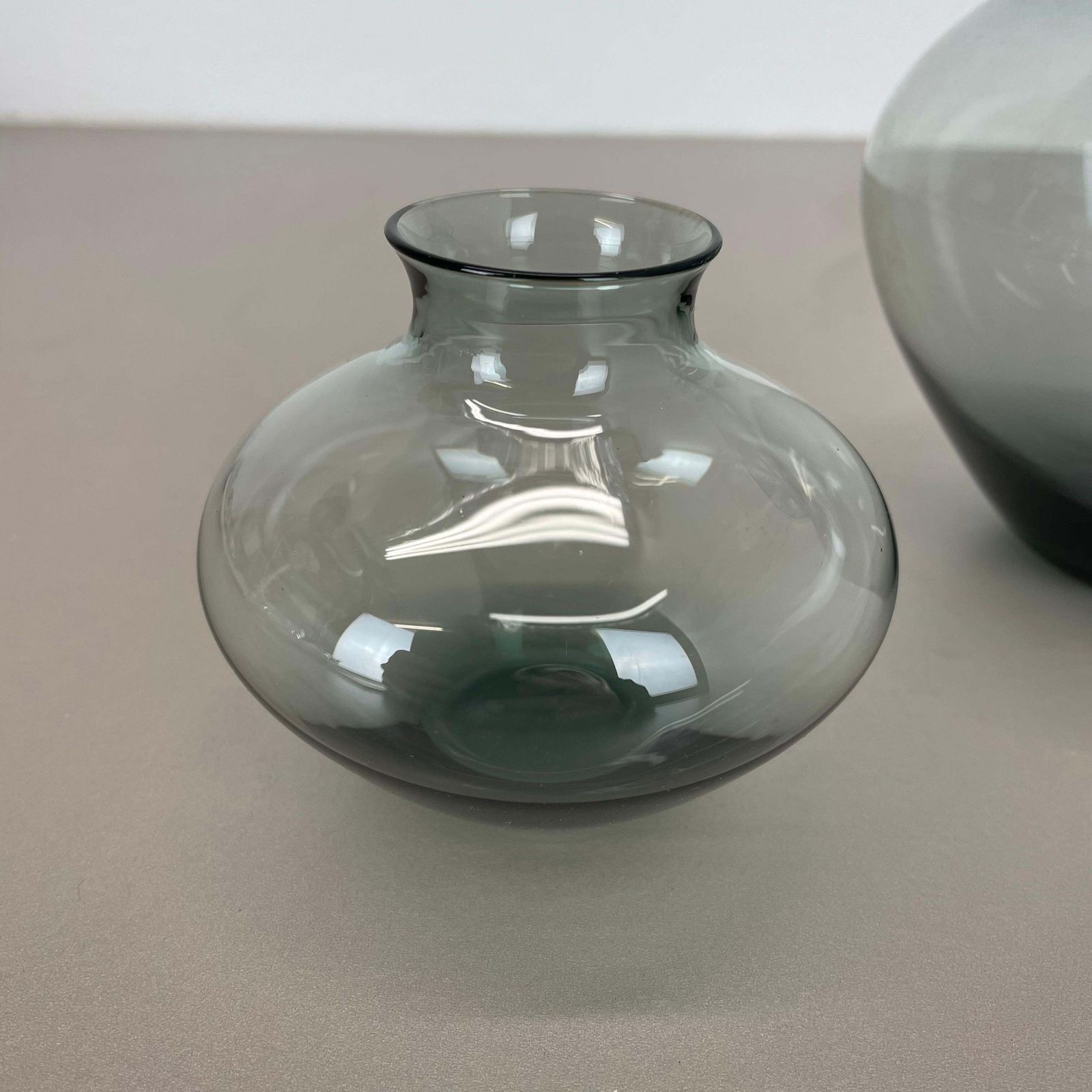 Set Of Two Heart Vases Turmaline By Wilhelm Wagenfeld For Wmf Germany, 1960s photo vinterior