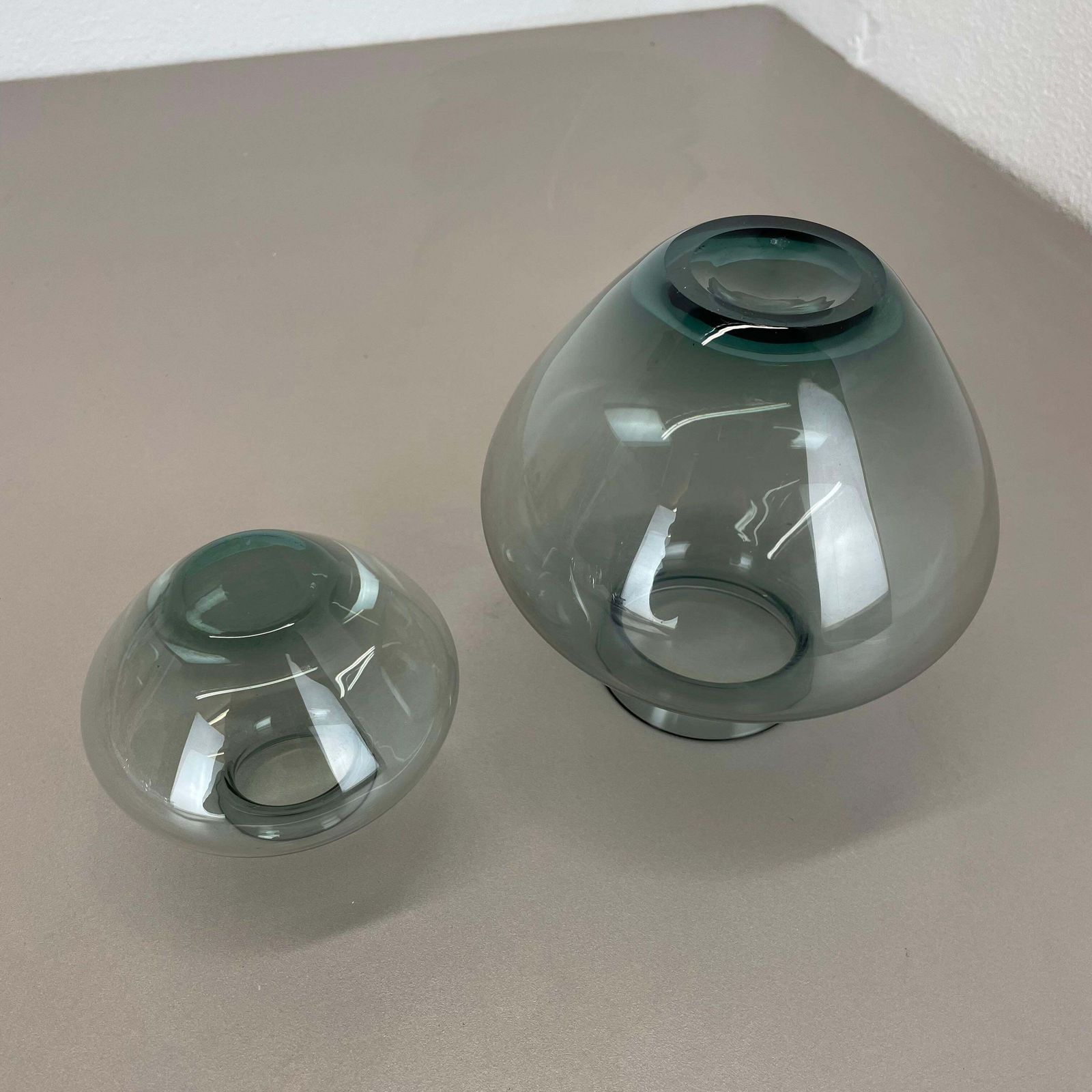 photo vinterior Set Of Two Heart Vases Turmaline By Wilhelm Wagenfeld For Wmf Germany, 1960s