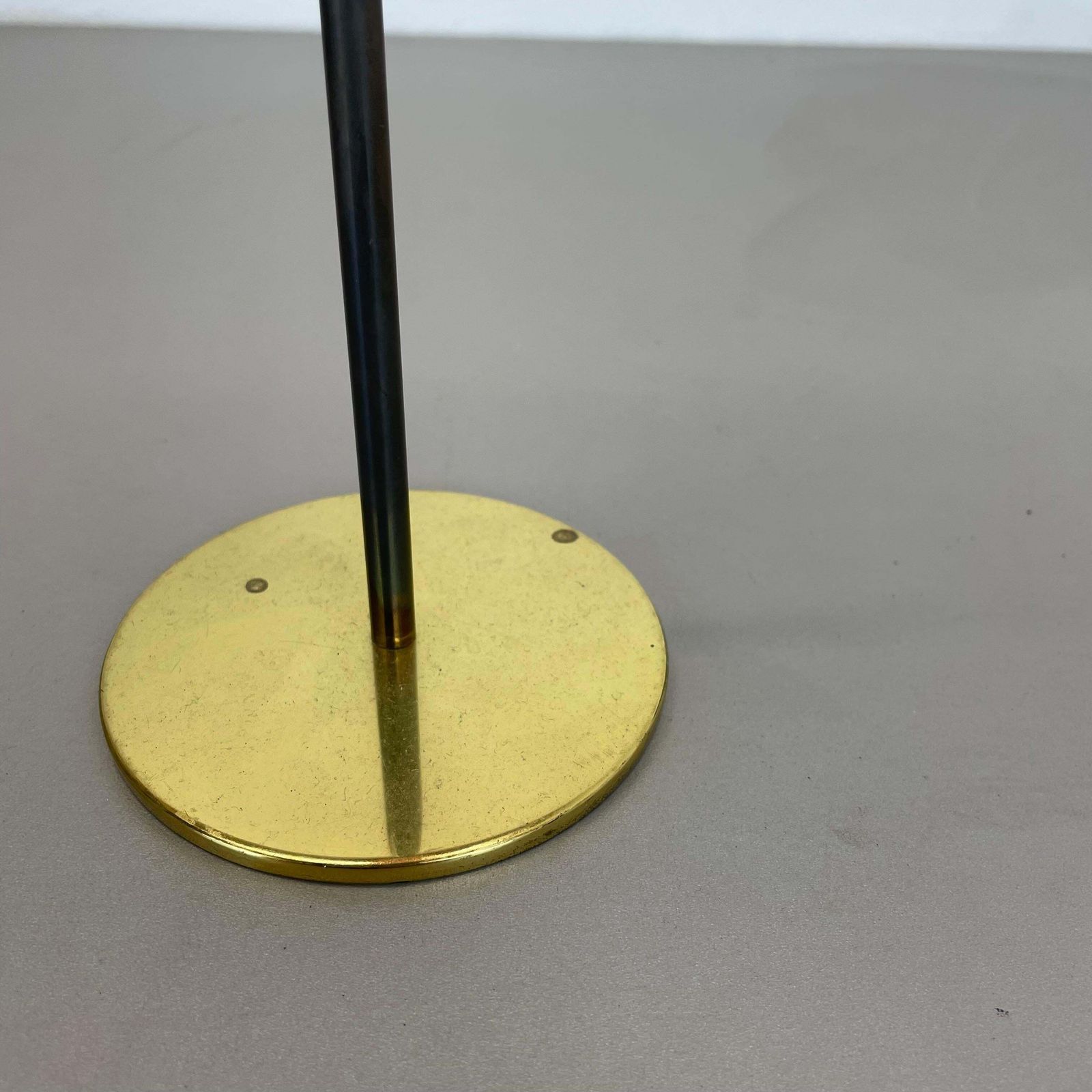 693.0 Large 43cm Brass Glass Candleholder Made By Hans Agne Jakobsson Ab, Sweden 1960s photo