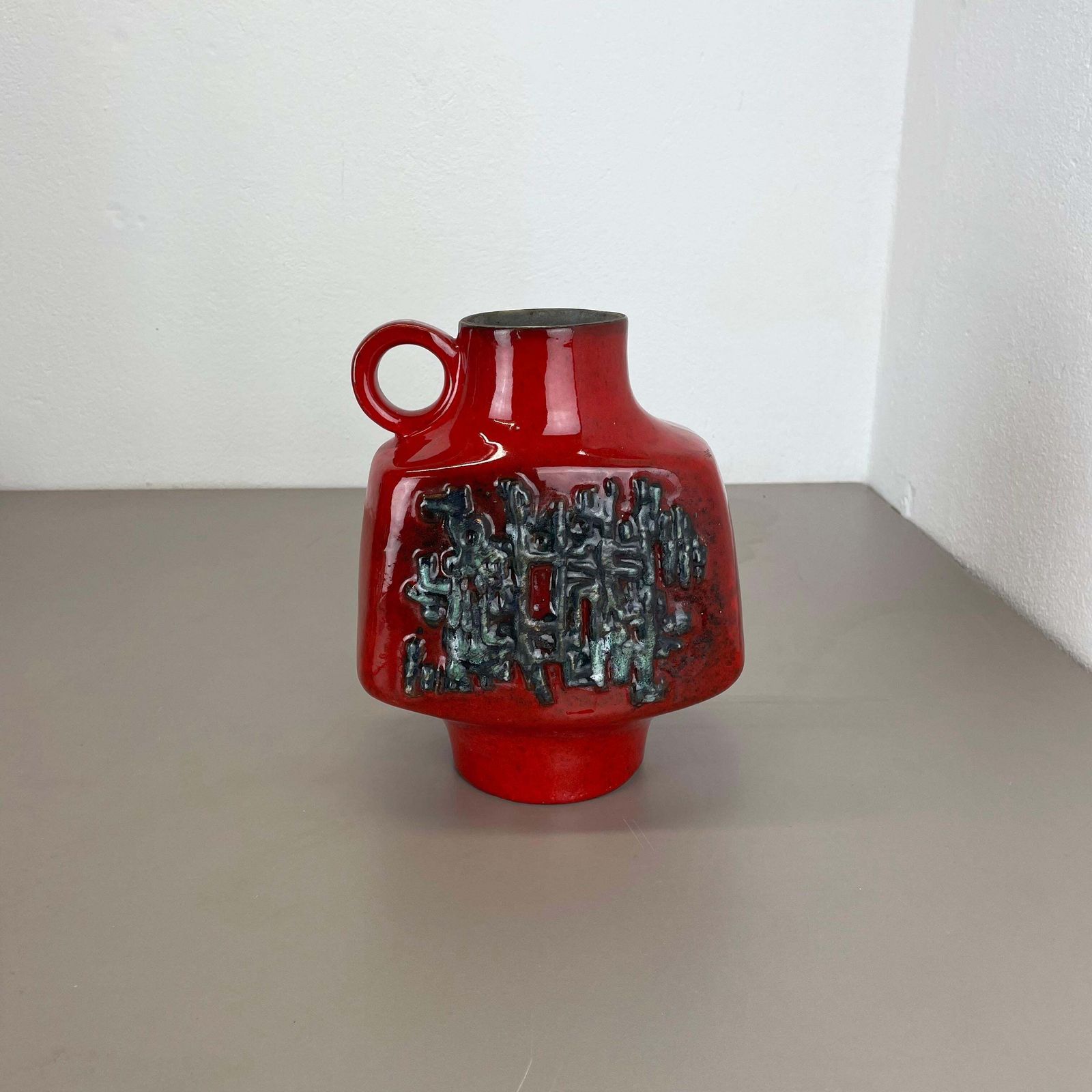 Large Ceramic Brutalist Vase Fat Lava By Walter Gerhards, Germany, 1970s photo furniture